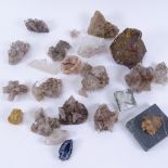 Various natural rock crystal samples