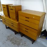 A mid-century teak 4-piece bedroom suite