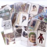 A collection of Vintage greetings postcards