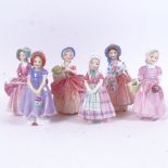 6 Doulton figures, including Lily, height 12.5cm