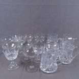 Various drinking glasses, including Richardson Crystal, Babycham etc