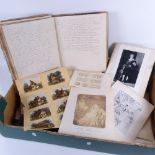A large quantity of drawings and prints, mainly 19th century (boxful)