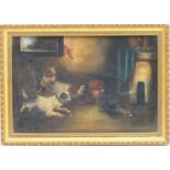 Manner of George Armfield (1808-93), The candle thief, oil on panel, bears a signature, 24cm x 35cm