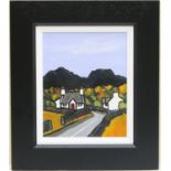 David Barnes (Contemporary), Snowdonia cottages, oil on board, signed and titled verso, 24.5cm x