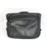 Swaine Adeney, Piccadilly, London, 'The London' suit carrier, in black leather with mushroom lining,