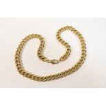 Continental 14ct gold curb link necklace, with lobster claw clasp, length 41cm, weight approx. 31.6g