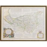 Emmanuel Bowen 'Accurate map of the County Palatine of Chester, Divided into Hundreds', hand