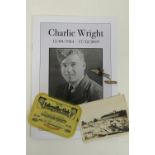 World War II interest: Fl. Sgt. Charlie H Wright, 1608844 Caterpillar Club pin with ruby eyes,