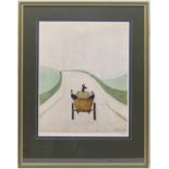 Laurence Stephen Lowry (1887-1976), The Cart, offset lithograph in colours, signed in pencil with