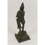 Southern Indian bronze figure of Shiva, late 19th Century, 36cm