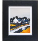 David Barnes (Contemporary), Anglesey Cottages, oil on board, signed and titled verso, 24.5cm x 20cm