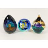 Three Caithness limited edition glass paperweights, comprising Camelot II, numbered 187/250, 11cm;