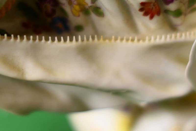 Meissen porcelain figure of a gardener, modelled holding a basket of flowers and with partial posy - Image 7 of 11