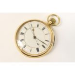 Victorian 18ct gold chronometer pocket watch, Chester 1881, 44mm white dial with centre sweep