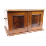 Victorian mahogany collector's cabinet (converted from a cutlery chest), having four long