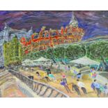 Michael Gutteridge (Contemporary), Great Northern Square, Manchester, acrylic on board, signed and