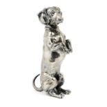WMF silver plated model of a dachshund, standing on haunches, height 23.5cm