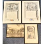 Architecture Interest: Emmanuel Vincent Harris, RA (1876-1981), two Royal Academy certificates of
