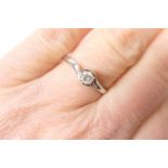 Diamond solitaire ring, the round brilliant cut stone of approx. 0.17ct, claw mounted in 9ct white