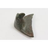 Roman bronze eagle head mount, 1st-3rd Century A.D., finely cast and detailed with plumage, quite