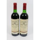 Chateau La Lagune, Haut Medoc, 1975, levels lower neck, 2 bottles