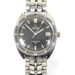 Omega Seamaster 120 stainless steel automatic wristwatch, circa 1960s, 28mm black matte dial with