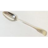George IV Scottish silver stuffing or basting spoon, maker Heron, Edinburgh 1824, fiddle pattern and