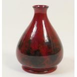E R Wilkes, flambe bottle vase, baluster form with narrow flared neck, inscribed signature mark,