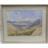 William Brodie (1815-81), Langdale Pikes from Ambleside, watercolour, inscribed in pencil to a
