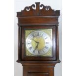 John Oliver, Manchester, early 19th Century, oak 30 hour longcase clock, brass 12'' dial with