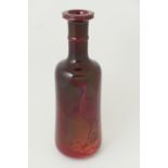 Impressive Bernard Moore flambe vase, by E R Wilkes, circa 1905-15, shouldered cylinder form with