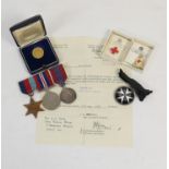 Miss Gwyneth Cerys Jones' Second World War medal group of three comprising 39-45 Star, Defence medal