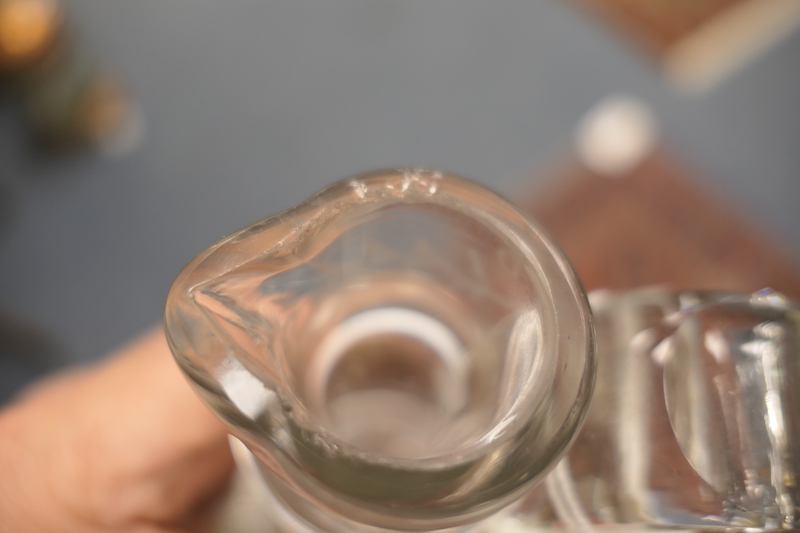 Victorian engraved glass claret jug, baluster form with faceted stopper, height 29cm; also an - Image 4 of 12