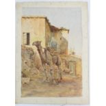 Walter Frederick Roofe Tyndale (1855-1943), Tethered camel, watercolour, unframed, 24.5cm x 16.