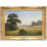 Walter Heath Williams (active 1841-1876), Harvesting late Summer, signed, oil on canvas, 45cm x 65cm