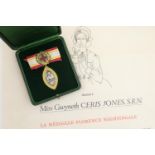 Florence Nightingale nursing medal, awarded to Miss Gwyneth Cerys Jones, S.R.N. 1971, in original