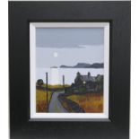 David Barnes (b.1977), Eventide, Cardigan Bay, oil on board, signed verso, 25cm x 20cm (Viewing is