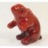 Bernard Moore flambe rabbit, seated on haunches, apparently unmarked, height 8.5cm (Viewing is by