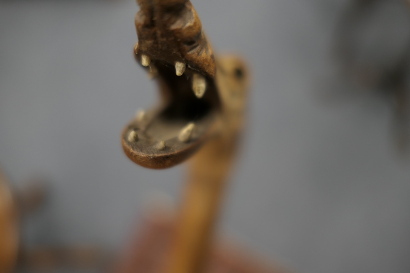 Carved hardwood walking cane, with simple geometric incised decoration, possibly Aboriginal - Image 9 of 11