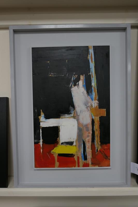 Peter Kinley (1926-88), Standing figure with easel #2, oil on board, signed, dated 1960, 50cm x 31. - Image 3 of 9