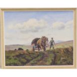 Charles J Mcauley (Irish, 1910-99), A heavy load, returning home with peat, signed oil on canvas,