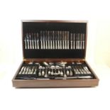 Roberts & Belk silver plated 'William & Mary' canteen of cutlery, circa 1980, twelve place