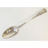 George V silver Kings pattern stuffing or basting spoon, maker HA, Sheffield 1918, length 33cm,