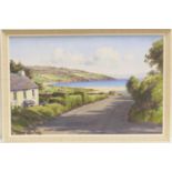 Charles J Mcauley (Irish, 1910-99), Road to the bay, signed oil on canvas, 30cm x 46cm (Viewing is