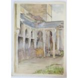 Walter Frederick Roofe Tyndale (1855-1943), Old architecture, possibly Tunisia, watercolour,