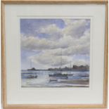 Sir Erskine William Gladstone (1925-2018), Afon Cefni, Anglesey, watercolour, signed with initials