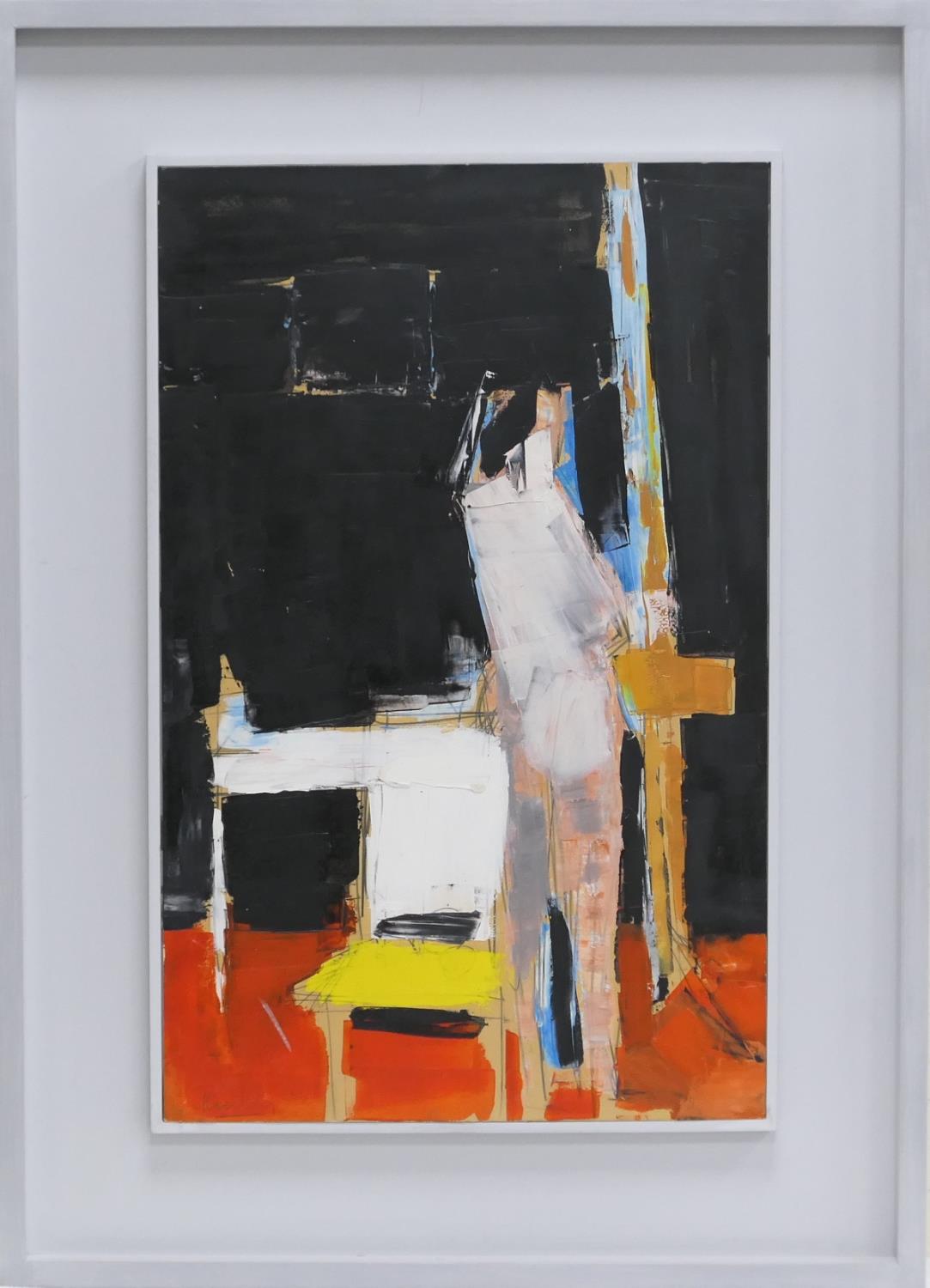 Peter Kinley (1926-88), Standing figure with easel #2, oil on board, signed, dated 1960, 50cm x 31.