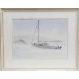 G Douglas Hyslop (Contemporary), On the Norfolk Broads, watercolour, signed, 35cn x 48cm (Viewing is