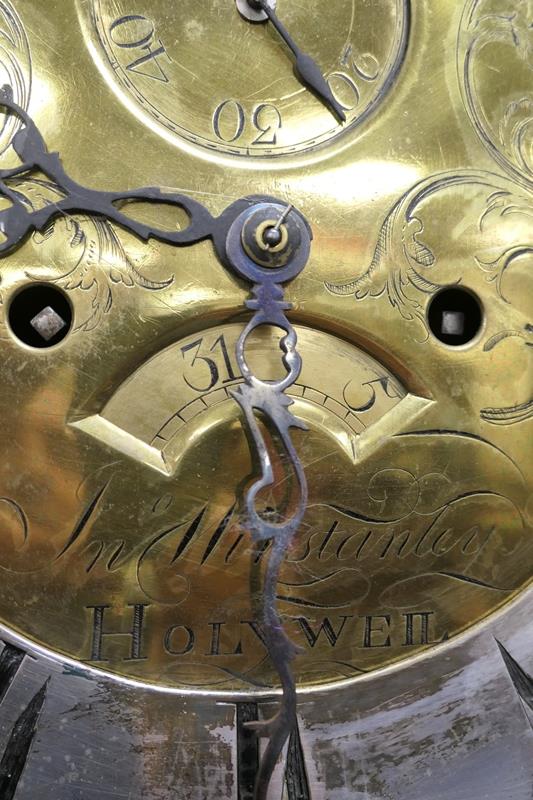 John Winstanley, Holywell (1791-1835), eight day longcase clock, caddy top hood with amboyna panel - Image 7 of 11