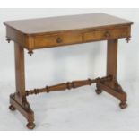 Early Victorian mahogany dressing table, circa 1835-40, rectangular top with rounded corners, fitted